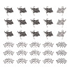 120Pcs 2 Styles Tibetan Style Zinc Alloy Flag Pendants FIND-PJ0001-06-3