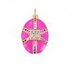 Brass Micro Pave Colorful Cubic Zirconia Pendants ZIRC-S067-238-NF-2