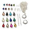 DIY Rhinestone Earring Pendant Necklace Making Kits FIND-SZ0009-06-1