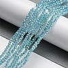 Transparent Baking Painted Glass Beads Strands DGLA-F002-02A-02-2