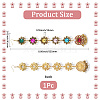 Retro Flower Alloy & Glass & ABS Plastic Hair Accessories EJEW-WH20018-02B-2
