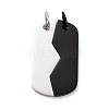 Ion Plating(IP) Blank 304 Stainless Steel Split Pendants STAS-D188-01EBP-1