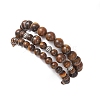 Adjustable Natural Tiger Eye Stretch Stackable Bracelets BJEW-JB13030-5