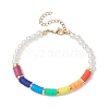 Chakra Polymer Clay Beaded Stretch Bracelets for Women BJEW-JB11502-2