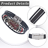 1Pc Alloy & Leather Cord Bracelets for Men Women BJEW-CL0001-56-7