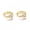 Brass Micro Pave Cubic Zirconia Huggie Hoop Earrings ZIRC-H102-08A-G-1