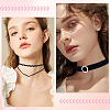 10Pcs 10 Styles Gothic Polyester Lace Choker Necklaces NJEW-SC0001-75-5