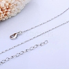 Platinum Plated Tin Alloy Snake Chain Fine Necklaces NJEW-BB10180-18-2