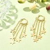 Brass Dangle Hoop Earrings EJEW-TA00265-2