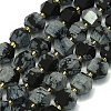 Natural Snowflake Obsidian Beads Strands G-I376-A04-01-1