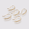 Brass Rhinestone Earring Hooks X-KK-R037-258G-1