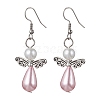 Platinum Alloy & Plastic Dangle Earrings EJEW-JE05599-3