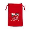 Christmas Theme Rectangle Velvet Bags TP-E005-01C-2