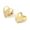 Heart PVD Vacuum Plating 304 Stainless Steel Stud Earrings for Women EJEW-C120-11G-2