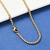 304 Stainless Steel Box Chain Necklaces NJEW-P244-01G-1