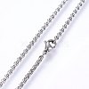 Tarnish Resistant 304 Stainless Steel Cable Chain Necklaces NJEW-P226-02P-02-2