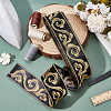 4.5M Iron on/Sew on Polyester Auspicious Cloud Embroidery Ribbon OCOR-WH0078-177A-4