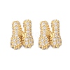 Brass Micro Pave Cubic Zirconia Stud Earrings EJEW-Z091-04G-H-2