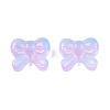 Transparent Spray Painted Glass Beads GLAA-N035-025-G03-3