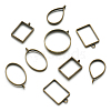 Alloy Open Back Bezel Big Pendants PALLOY-TA0001-26AB-1