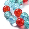 Handmade Foil Lampwork Beads Strands FOIL-K003-06B-14-3