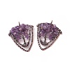 Natural Amethyst Chip Big Pendants G-F650-B04-1