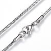 Non-Tarnish 304 Stainless Steel Snake Chain Necklaces NJEW-D285-03P-2