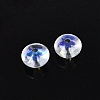Baking Paint Electroplate Transparent Glass Beads EGLA-Q141-01B-A13-2