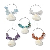 Natural Shell Wine Glass Charms AJEW-TA00019-1