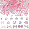 100Pcs 10 Styles Opaque & Transparent Acrylic Beads MACR-SC0002-23-1