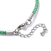 Polyester Cord Braided Bracelet Makings MAK-Z003-01P-22-3