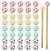 CHGCRAFT 40Pcs 4 Colors Football Silicone Knitting Needle Stopper AJEW-CA0004-19-1