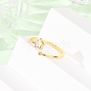 Brass Micro Pave Cubic Zirconia Cuff Rings for Women RJEW-K309-39B-G-3