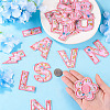 2 Sets Polyester Embroider Self-adhesion Thread Iron on/Sew On Patches PATC-TA0001-54B-6