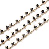 Brass Handmade Glass Beaded Chains CHC-F012-01A-1