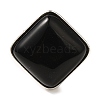 Natural Obsidian Adjustable Rings RJEW-H240-01S-20-3