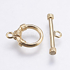 Brass Toggle Clasps KK-G333-20G-NF-1