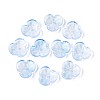Baking Paint Transparent Glass Bead Caps DGLA-N014-09A-05-1