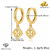 S925 Sterling Silver Rhombus with Butterfly Hoop Earrings FM5760-3