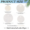 200Pcs 4 Styles Natural Capiz Shell Pendants SSHEL-ME0001-07-2