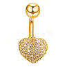 Clear Cubic Zirconia Belly Button Rings WG9960A-10-1