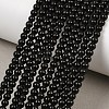 Natural Obsidian Round Beads Strands G-E329-4mm-37-1
