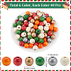 240Pcs 6 Styles Natural Wood Beads Strands WOOD-SP0001-03B-2