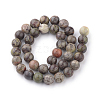 Natural Flower Agate Beads Strands X-G-Q462-8mm-34-2