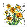 PVC Daffodil Stamp DIY-WH0486-001-1