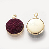 Handmade Velours Covered Pendants WOVE-R101-B07-2