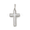 Brass Pave Natural White Shell Pendants KK-S522-01A-P-1