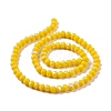 Electroplate Opaque Solid Color Glass Beads Strands X1-EGLA-A034-P4mm-L02-2