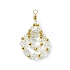 Imitation Austrian Crystal Beads with Eco-Friendly Copper Wire and Brass Beads Pendants PALLOY-JF03285-2