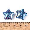 Christmas UV Plating Printed Opaque Acrylic Beads MACR-N018-06D-3